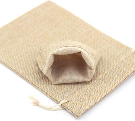 Tas Hadiah dengan Tali, Tas Goni Linen Tas Permen Goodies Bag untuk Pesta Pernikahan Natal