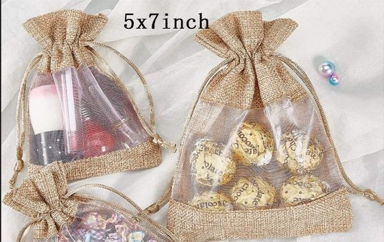 Goni Tipis Tas Organza Tas Goni Tas Hadiah Tas dengan Tali, untuk Pesta Pernikahan Nikmat Sampel Kosmetik Mesh Kantong