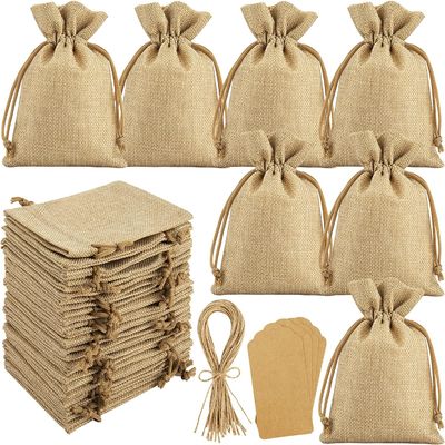 Tas Serut Goni Bunga Kantong Tas Hadiah Tas Kantong Perhiasan untuk Kerajinan DIY Pesta Pernikahan, 5X7 Inci