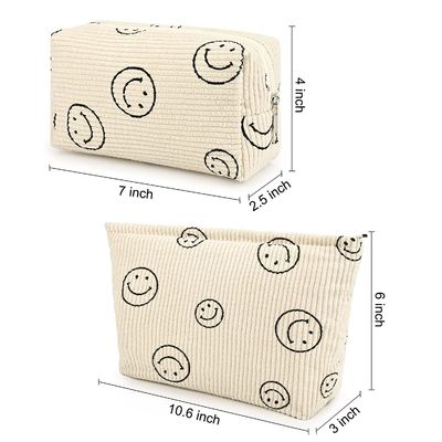Tas Makeup Tahan Guncangan Tas Kosmetik Berkualitas Besar Kapasitas Kanvas Tas Perlengkapan Mandi Travel Organizer Tas Makeup Lucu
