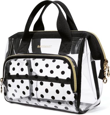 Lightweit Transparan Tas Makeup Organizer Case untuk Wanita Cute CosmeticsPouch Perlengkapan Mandi Aksesoris Kuas Polk