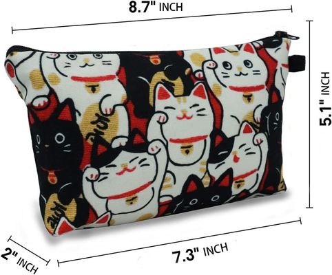 Tas Kosmetik Lucky Cat untuk Tas Rias Wanita Perjalanan Tas Perlengkapan Mandi Tahan Air Aksesoris Organizer