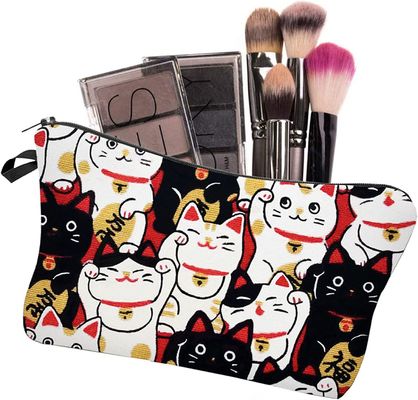 Tas Kosmetik Lucky Cat untuk Tas Rias Wanita Perjalanan Tas Perlengkapan Mandi Tahan Air Aksesoris Organizer
