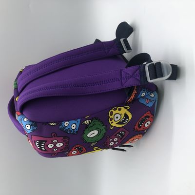 Diving Material Rainbow Cartoon Schoolbag Anti Lost Waterproof for Children Baby