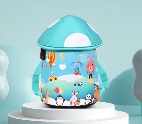 bentuk jamur 3D tas pendidikan Neoprene SBR tas ransel anak-anak taman kanak-kanak lembut tas ransel gadis ringan
