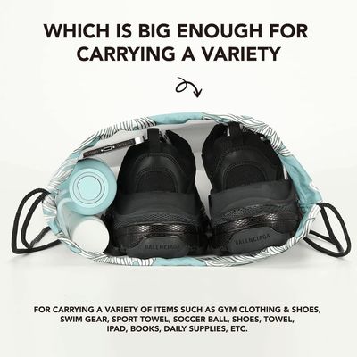 Ringan dan tahan air Ransel Tas Serut Tali Tas Sackpack Gym Olahraga Perjalanan Ransel