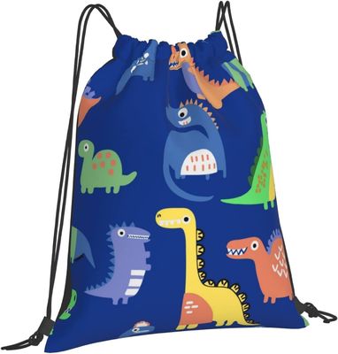 Ransel Serut Tas Serut untuk Anak Perempuan Anak Laki-laki Remaja Gym Tali Tari Tas Massal Tahan Air Dinosaurus