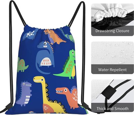 Ransel Serut Tas Serut untuk Anak Perempuan Anak Laki-laki Remaja Gym Tali Tari Tas Massal Tahan Air Dinosaurus