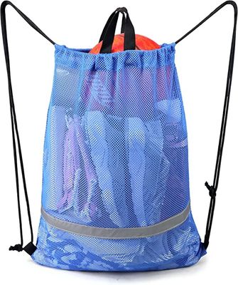 Beach BeeGreen Mesh Drawstring Bag Backpack Tugas Berat Ringan Untuk Olahraga