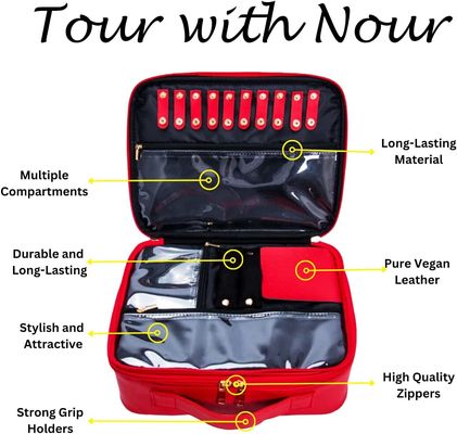 Tas perlengkapan mandi perjalanan shockoof tahan air tahan lama untuk wanita, hadiah tas make up yang sempurna untuk teman wanita