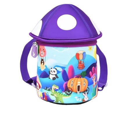 Mushroom 3D Neoprene Education Bag SBR Children Backpack Soft Tas TK