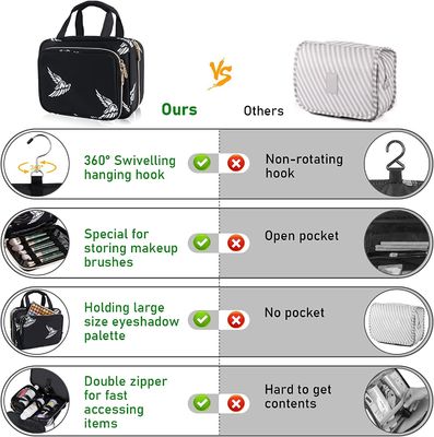 OEM Travel Hanging Perlengkapan Mandi Tas Untuk Wanita Pria Kapasitas Besar