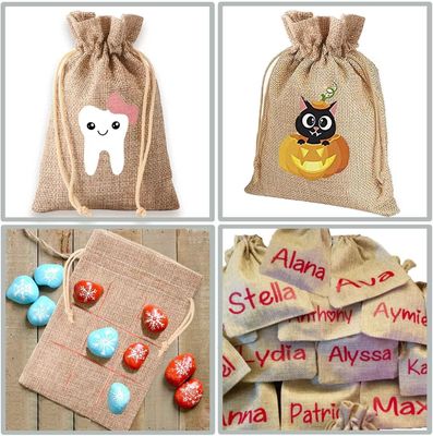 Tas Perhiasan Perlindungan Lingkungan Penyimpanan Biji Kopi Katun