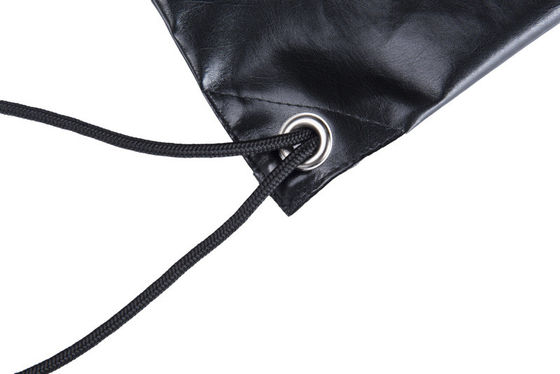 Tas Serut Kulit PU Kustom Headset Tali Tas Penyimpanan Tahan Air
