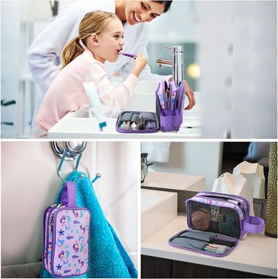 Tas Perlengkapan Mandi Bepergian untuk Gadis Kecil Kosmetik Rias Tahan Air Tas Cuci Gantung Perlengkapan Mandi Bepergian Balita
