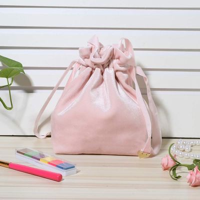 Tas Rias untuk Wanita Wanita, Bahan Beludru dengan Tali untuk Penyelenggara Kosmetik Perjalanan Dompet