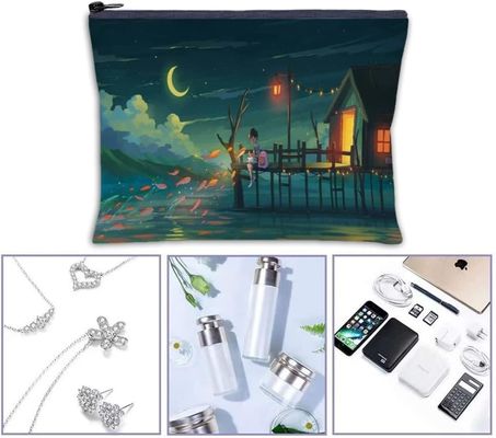 Hijau Tas Kosmetik Tahan Air Tas Rias Organizer Tas Perlengkapan Mandi Tas Kosmetik Portabel Anime Lucu