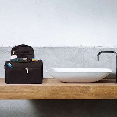 Shockproof Menggantung Perlengkapan Mandi Perjalanan Tas Organizer Kebersihan Kamar Mandi Dopp Kit Dengan Kait