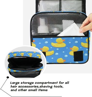 Yellow Ducks Travel Makeup Bag Hanging Perlengkapan Mandi Kantong Organizer Tas Tangan