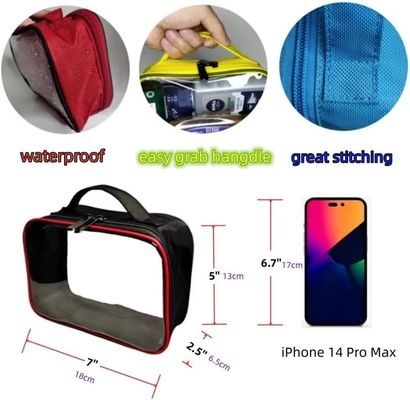 Quart Size Toiletry Bag Kantong Penyimpanan Cairan Transparan Shockproof untuk Bandara