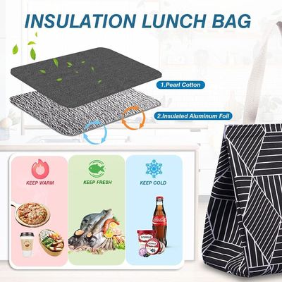 Rhombus Insulated Lunch Bag Pendingin Makan Siang Termal Tahan Air Untuk Piknik Dewasa