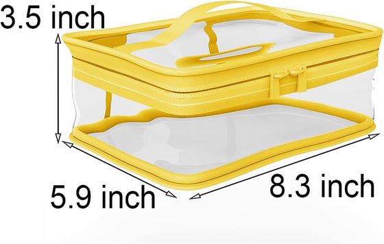 Tas Kosmetik PVC Tahan Guncangan Ringan Dengan Pegangan