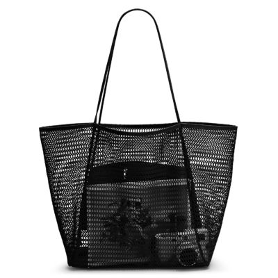 Mesh Shower Tote Beach Bag Travel Storage Wash Bag Untuk Camping Luar Ruang cepat kering