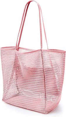 Mesh Shower Tote Beach Bag Travel Storage Wash Bag Untuk Camping Luar Ruang cepat kering