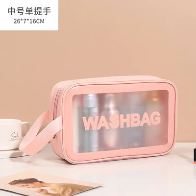 Kapasitas penyimpanan Kantong kosmetik tahan air Kantong toilet dengan pegangan