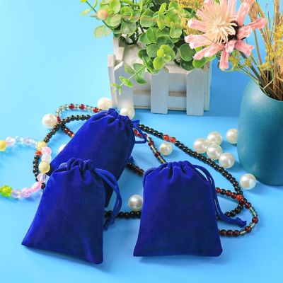 Waterproof Velvet Drawstring Bags Wedding Gift Bags Velvet Cloth Perhiasan Kantong