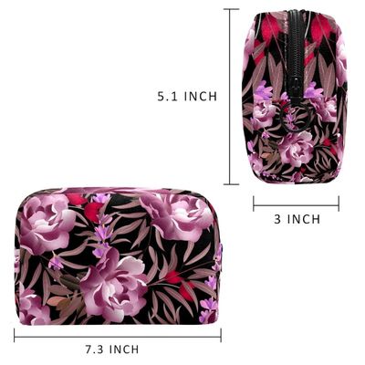 Waterproof Ringan Lembut Bunga Kosmetik Toiletry Bag Dengan Zipper