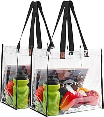 Kapasitas Pengemasan Tas Transparan Profesional Berat Ringan Jelas Tahan Lama Soft PVC Tote Bag