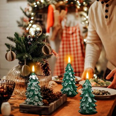 Lilin Taper yang Tidak Bisa Dipadamkan Lilin Pohon Natal Lilin Kuning