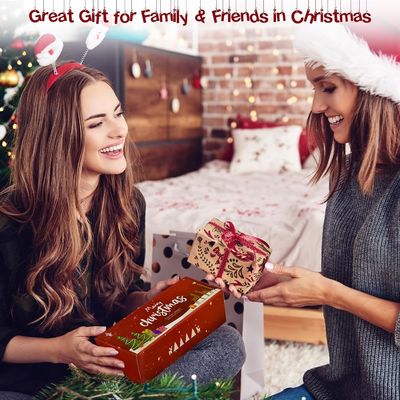 Christmas lilin beraroma Set hadiah Elk &amp; Christmas Tree berbentuk buatan tangan Soya Wax Xmas Aromaterapi Lilin
