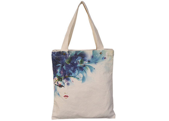 Tas Belanja Promosi Bergaya Eco Canvas Tote Bag With Zipper